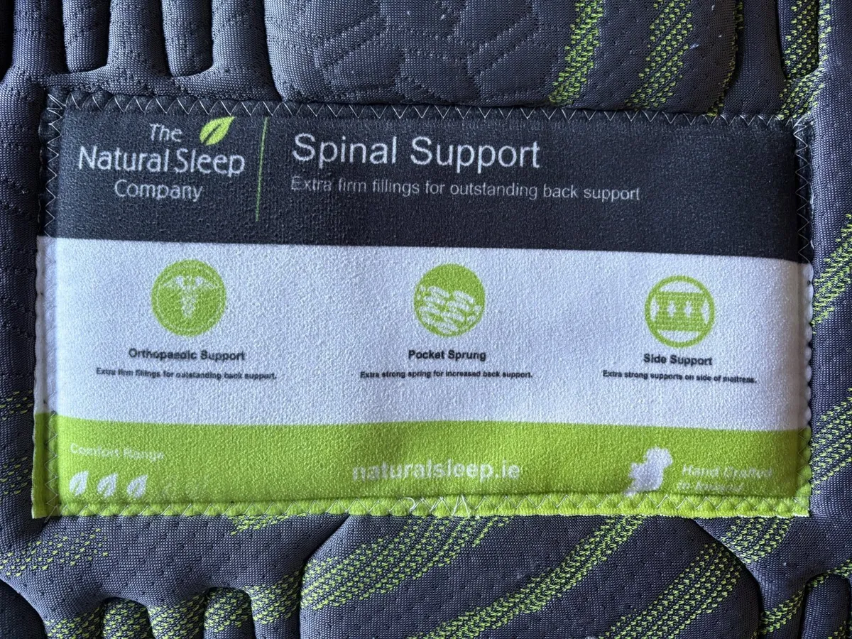 King size divan base and headboard, mattress - Image 4