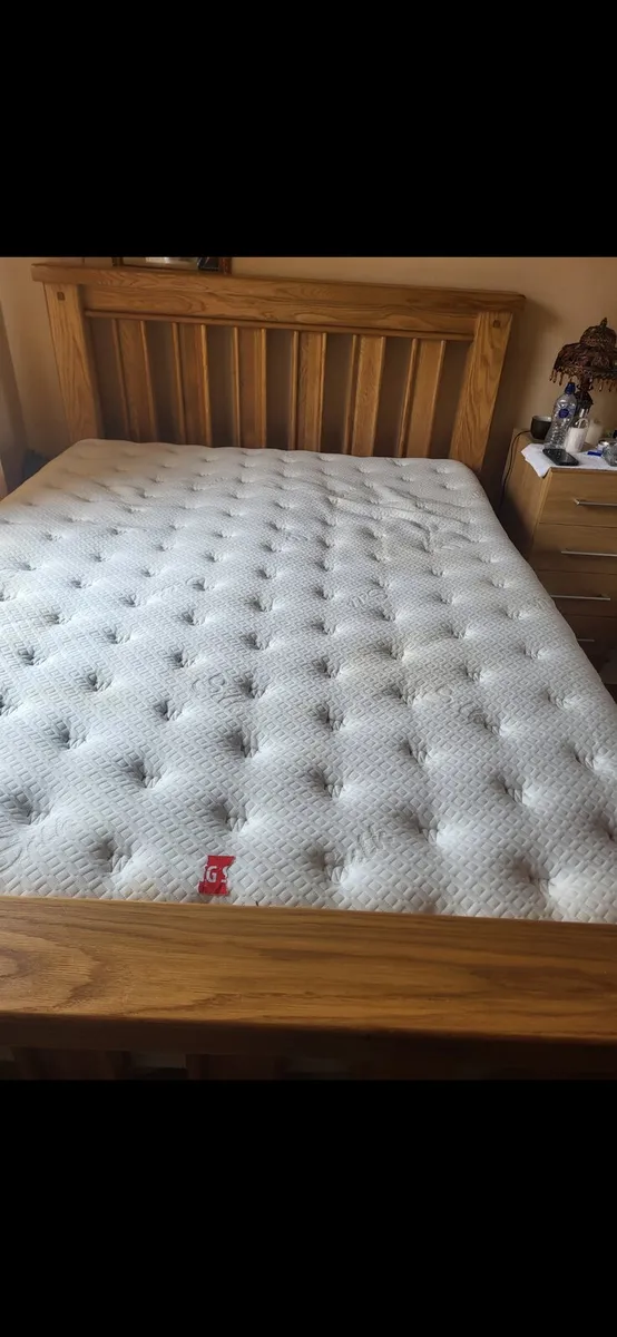 Aok King-size bed and mattress - Image 1