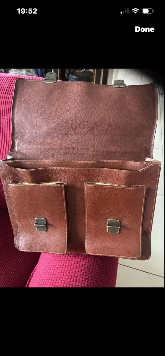 Leather Messenger / laptop bag - Image 2