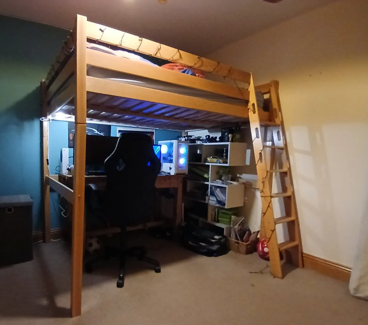 Solid Oak Loft Bed - Image 1