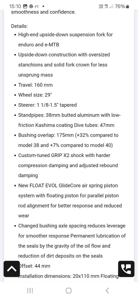 FOX podium factory fork - Image 4