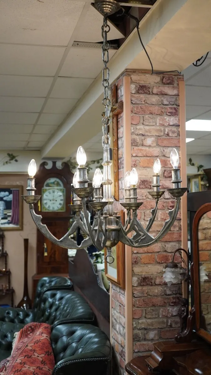 Art Deco Chandelier with Gothic / Medieval Influen - Image 2
