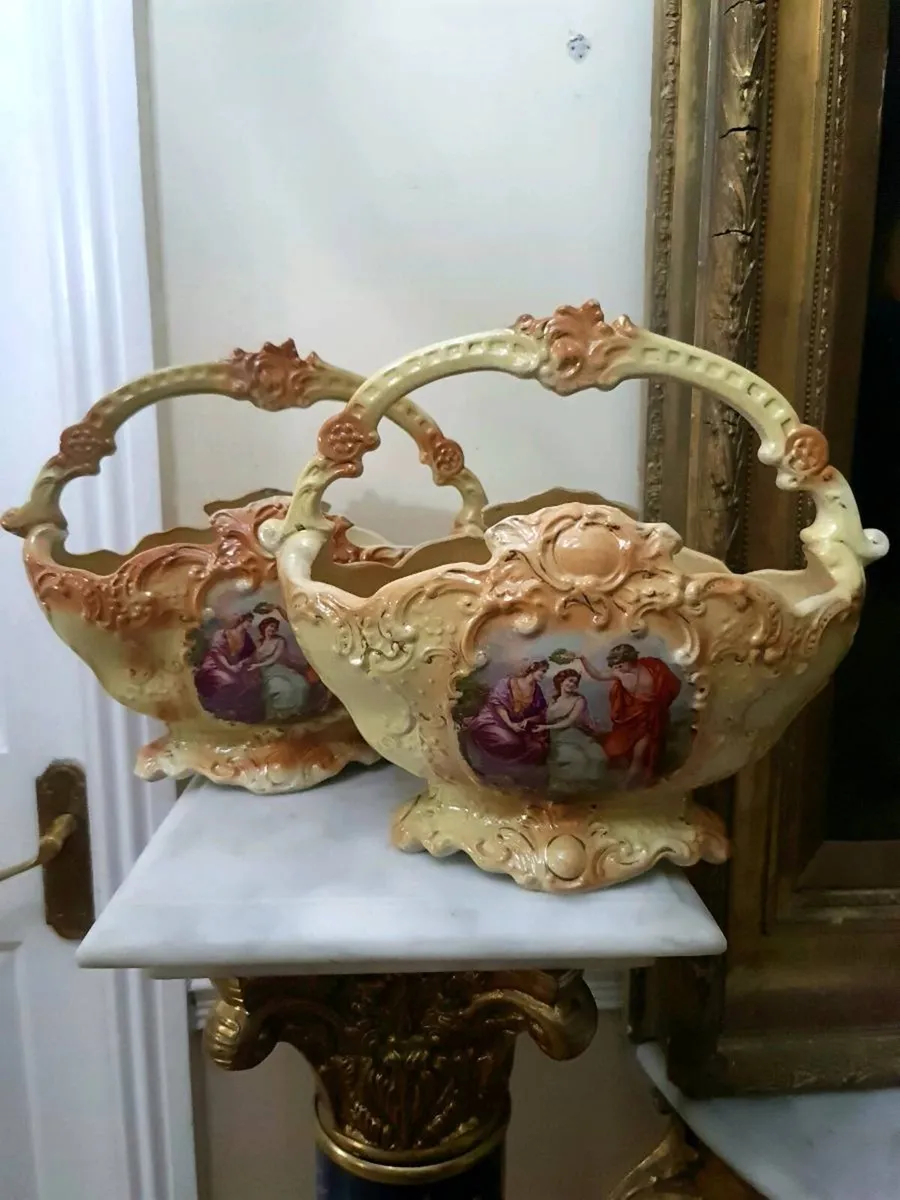 Pair of Antique Jardinieres POSTAGE AVAILABLE - Image 3