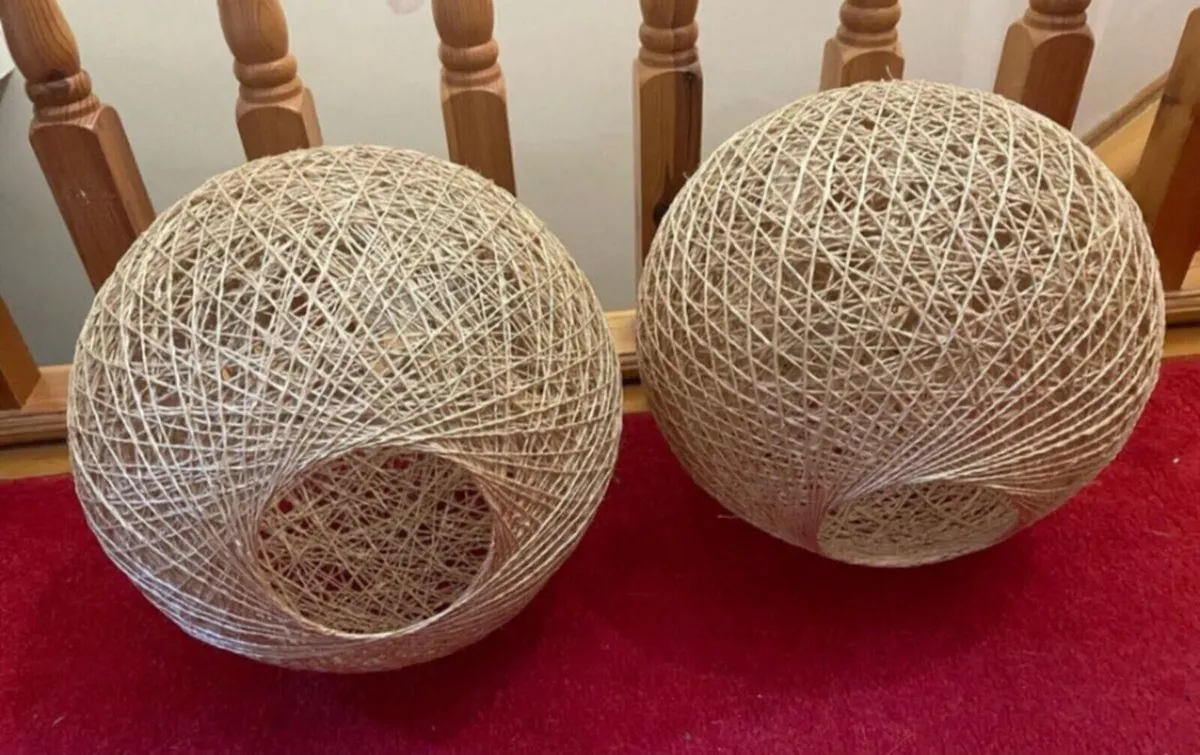 2 Ceiling table lamp shades - Image 1