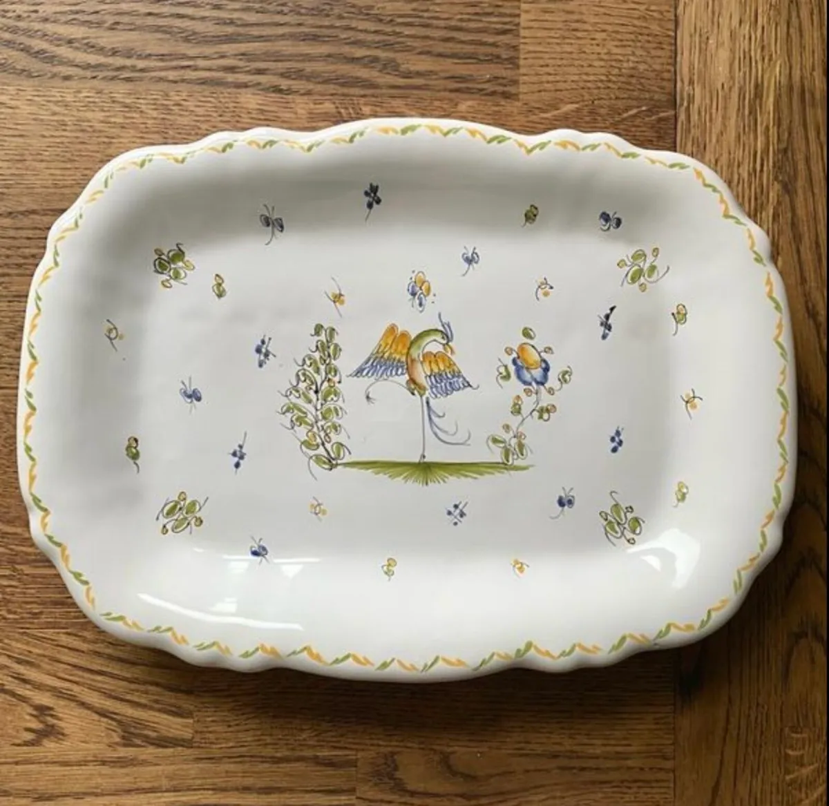 Vintage French Moustiers Decorative Faience Plate - Image 4