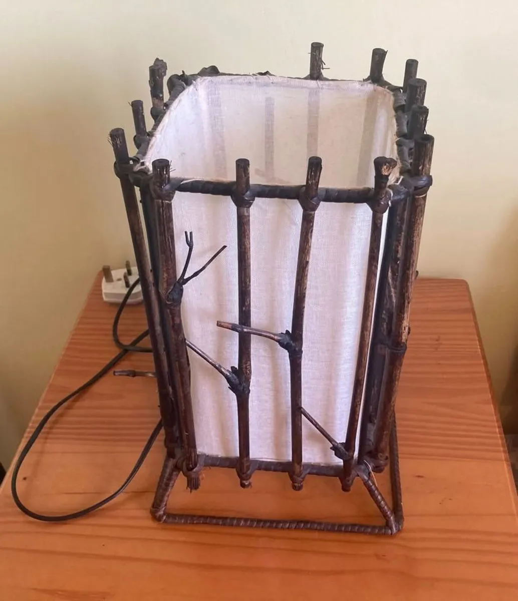 Artisan Rustic Wooden Branch Table Lamp - Image 3