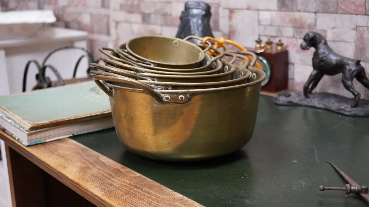 Solid Brass Nesting Bowl Set (6 Pieces) - Image 3
