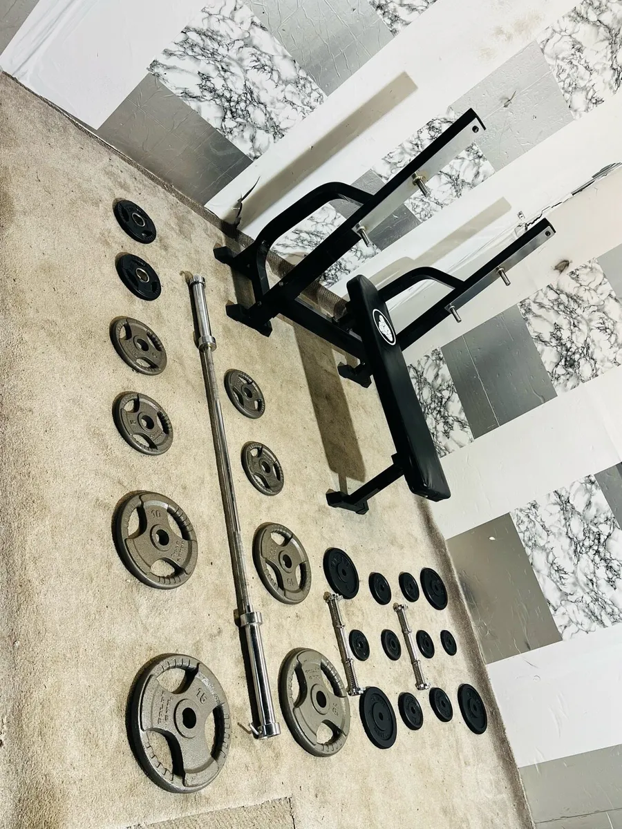 HAEVY DUTY WEIGHT BENCH OLYMPIC WEIGHTS BAR - Image 4