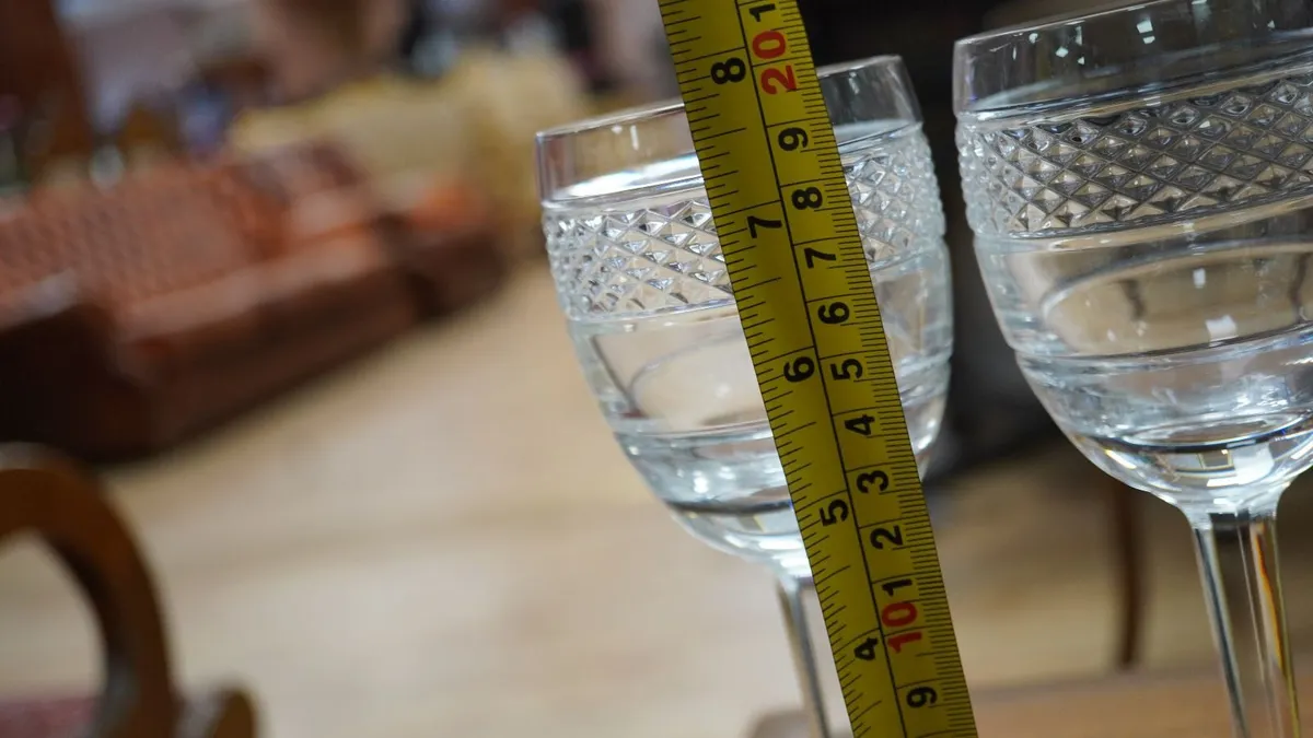 Tipperary Crystal Diamond-Cut Wine Glasses - Image 4