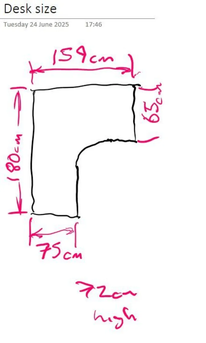 Large office desk table workbench wraparound - Image 3