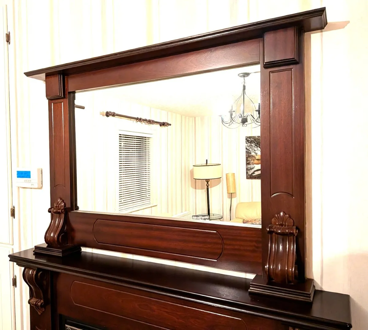 Mahogany Surround Cast Iron Fireplace - Image 3