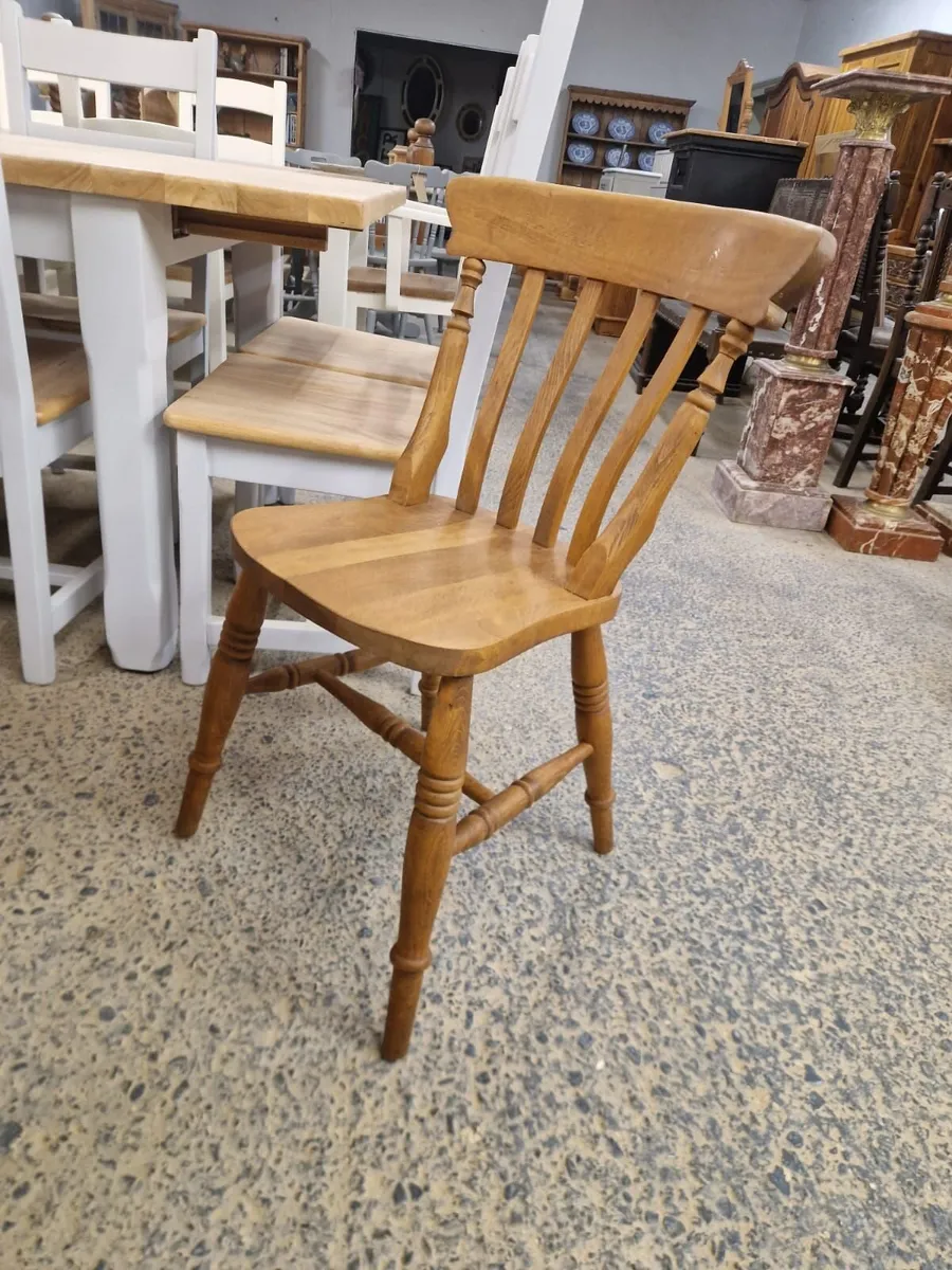 Vintage farmhouse table, 4 Vintage chairs - Image 2