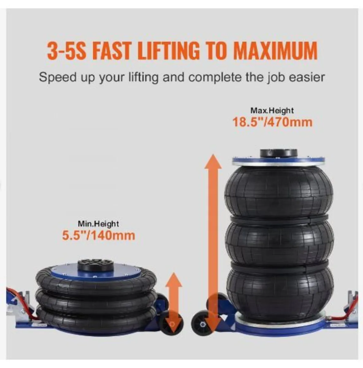 Air Jack, 5 Ton/11000 lbs Triple Bag Air Jack - Image 4