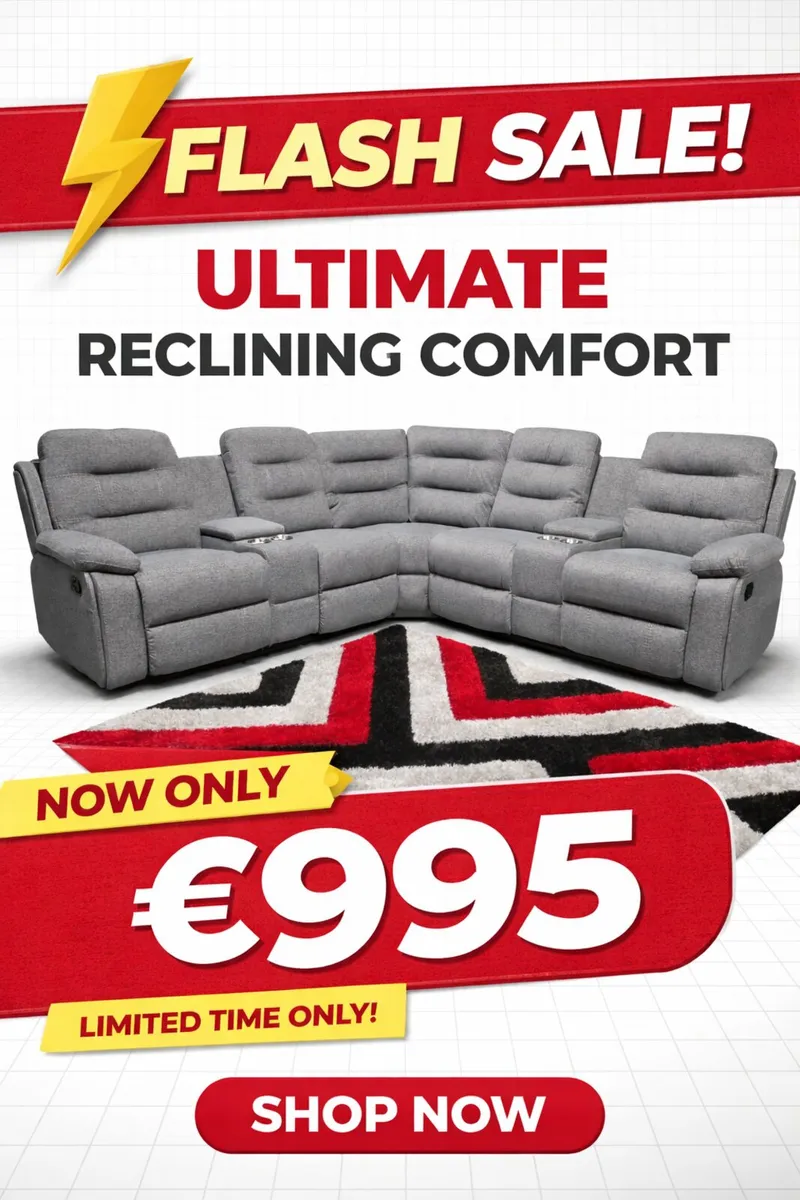 Brand New Grey Corner Sofa On Sale Free Delivery - Image 1