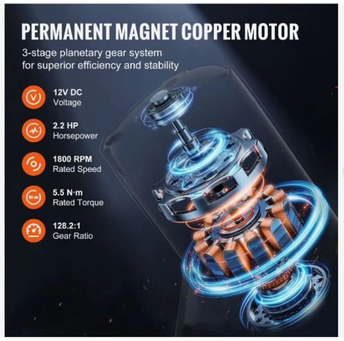 Electric Winch ATV UTV 2041.2 kg Synthetic - Image 3