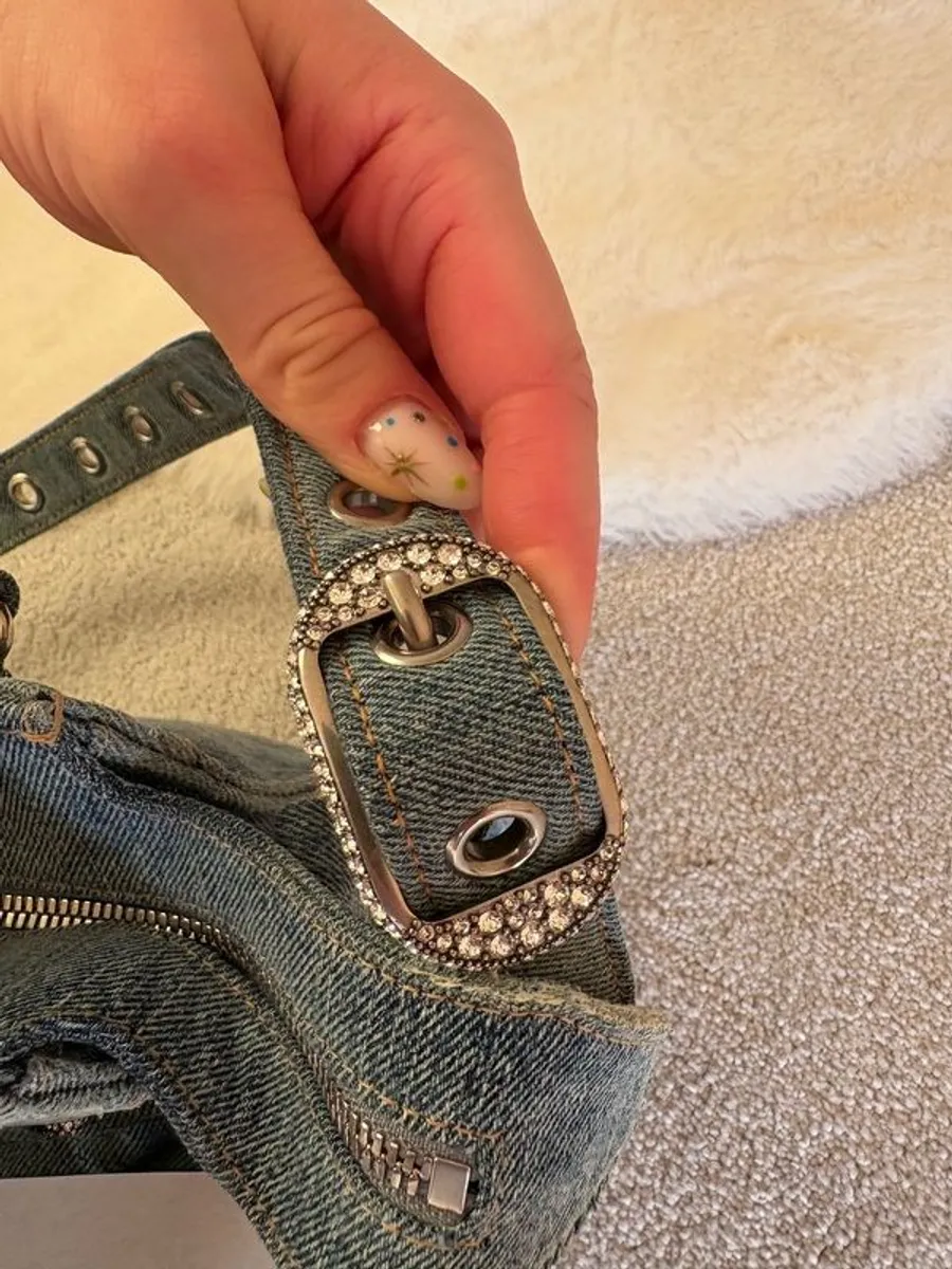 Brand New Balenciaga Denim Neo Cagole with rhinestones - Image 3