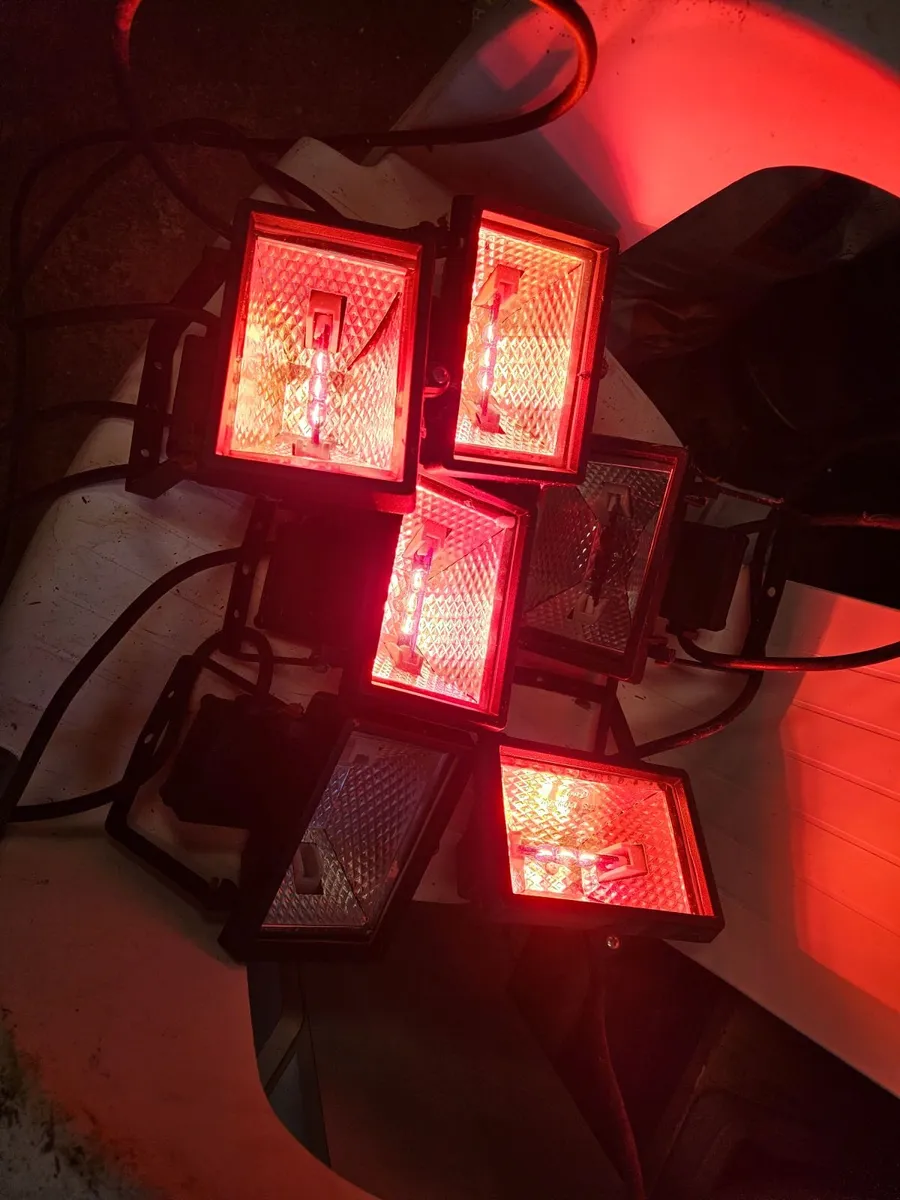 Six infrared heater lamps outdoor wall mounted - Image 1