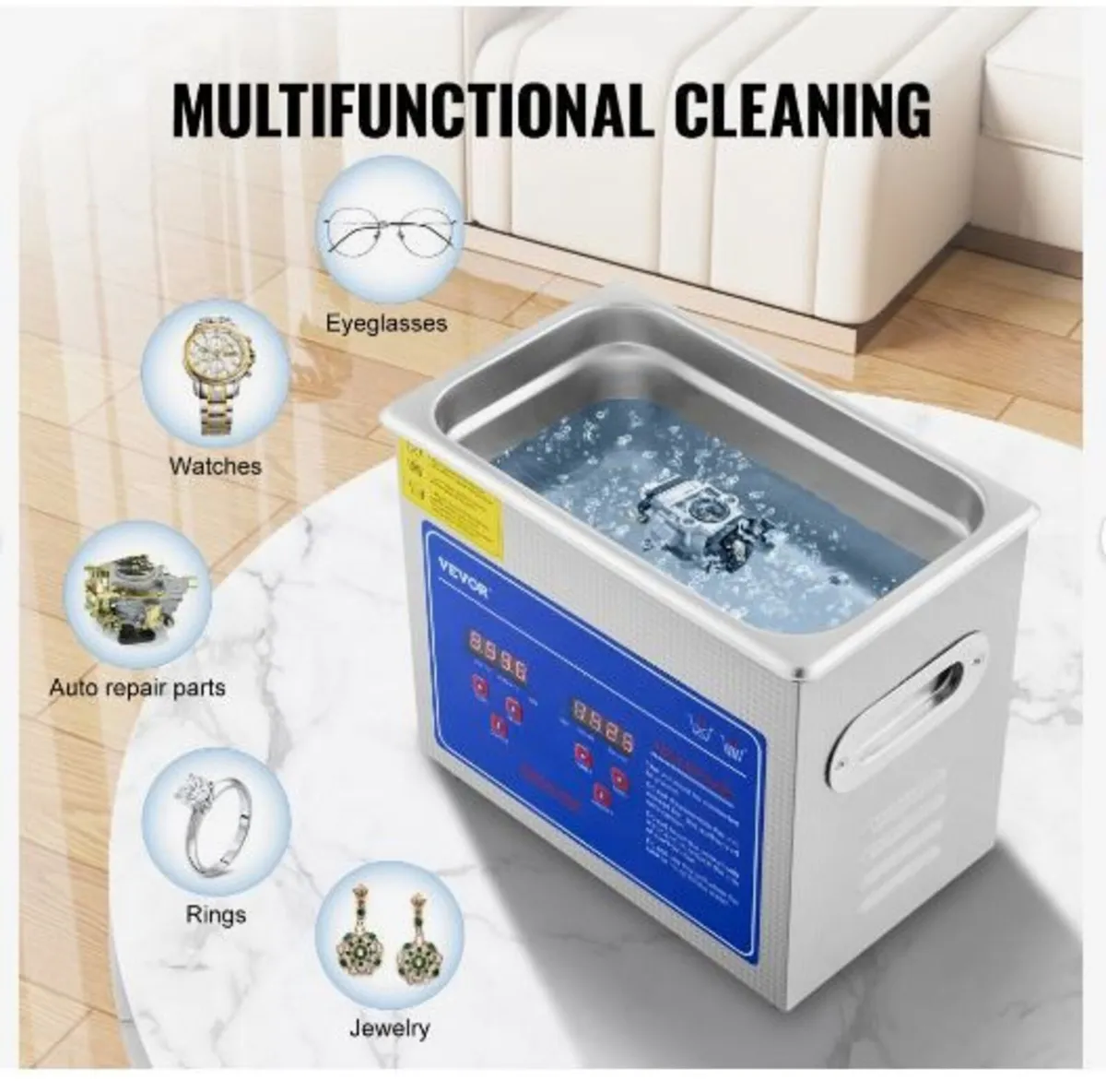 Professional Ultrasonic Cleaner, 2.85 L Ultrasonic - Image 2