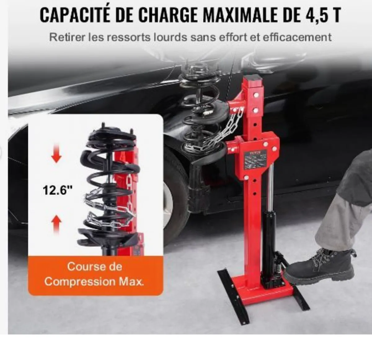 Strut Spring Compressor, 4.5 Ton - Image 2