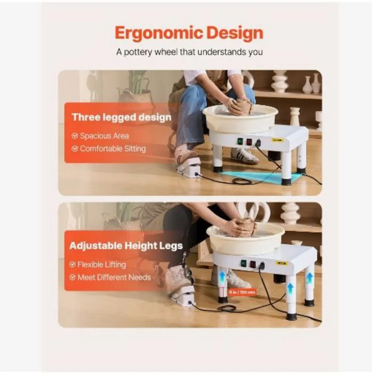 Pottery Wheel, 35 cm Ceramic Wheel Forming - Image 4