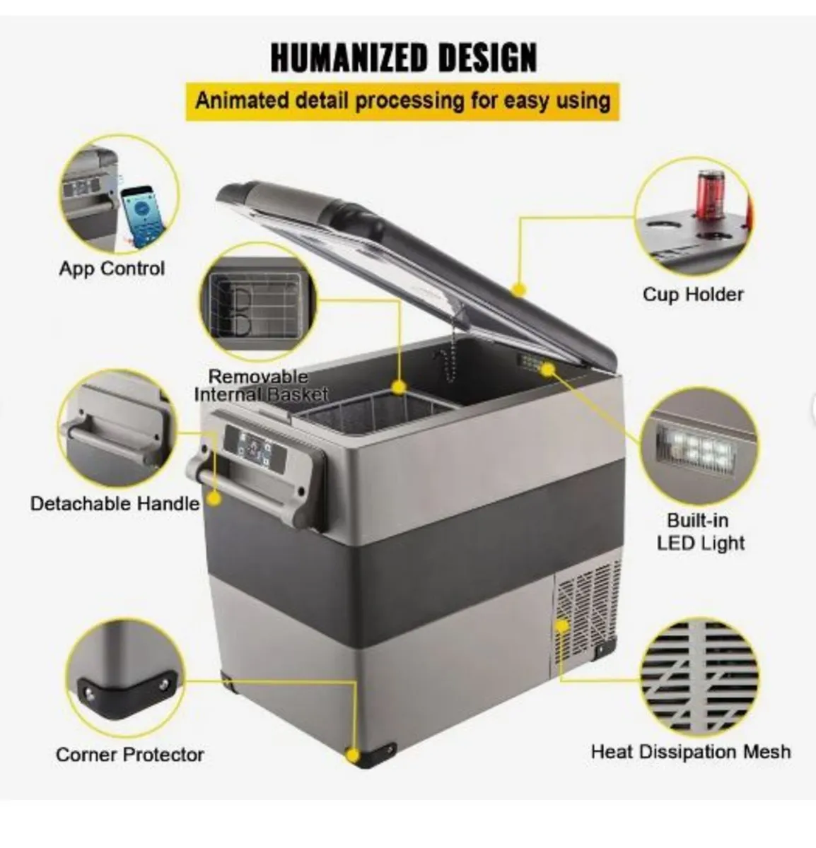 Car Refrigerator 55L Compressor Portable Small - Image 2