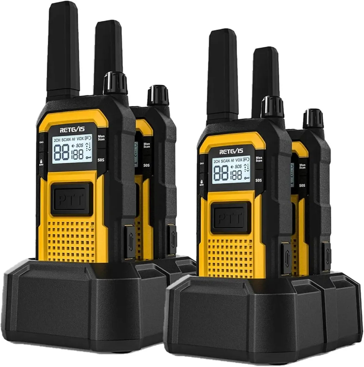 RB648 Heavy Duty Walkie Talkies, Waterproof 2 Way - Image 1
