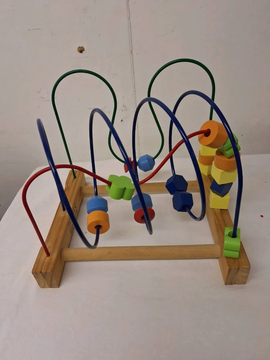 Childs wooden bead maze