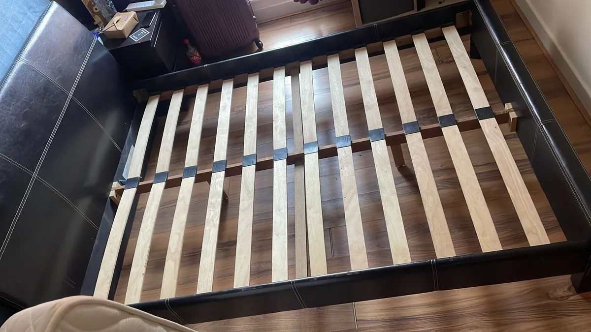 Small double bed with mattress - Image 1