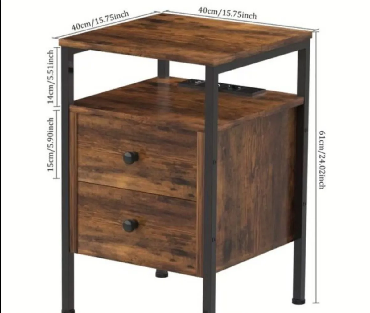 Coffee table Vintage Bedside Table - Image 2