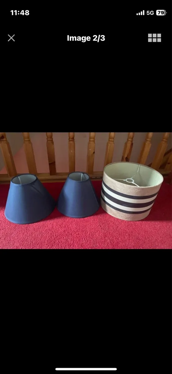 3 Ceiling table lamps shades - Image 1