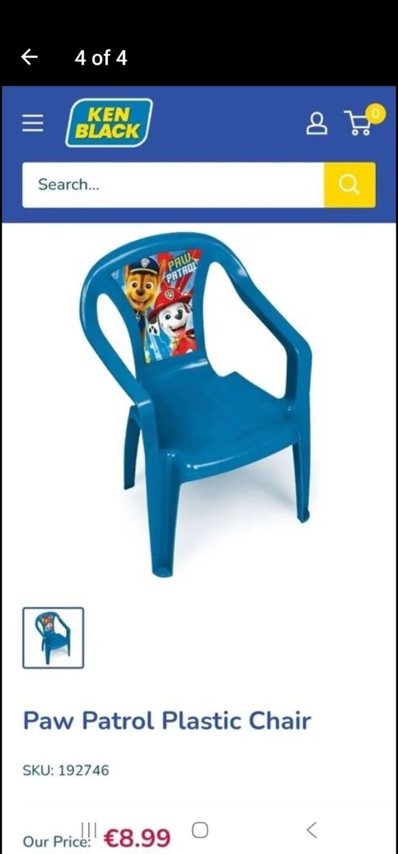 kids table and chair plastic paw patrol - Image 2