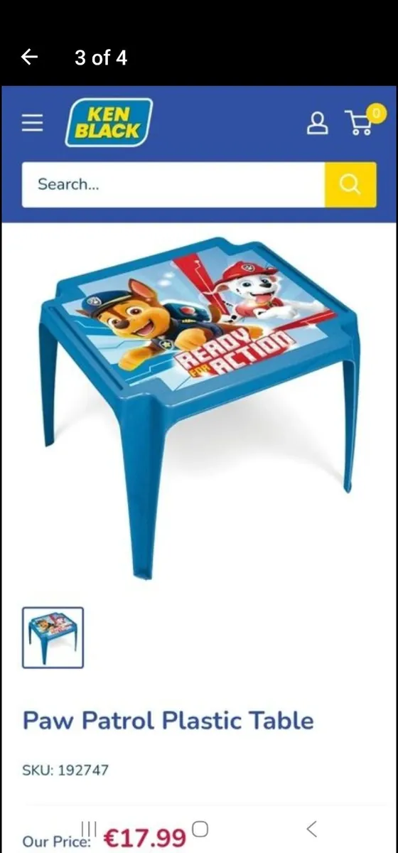 kids table and chair plastic paw patrol - Image 4