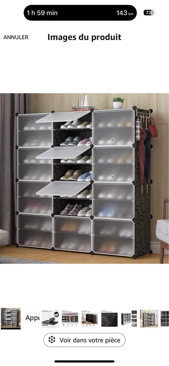 Stackable shoe storage boxes modular - Image 1