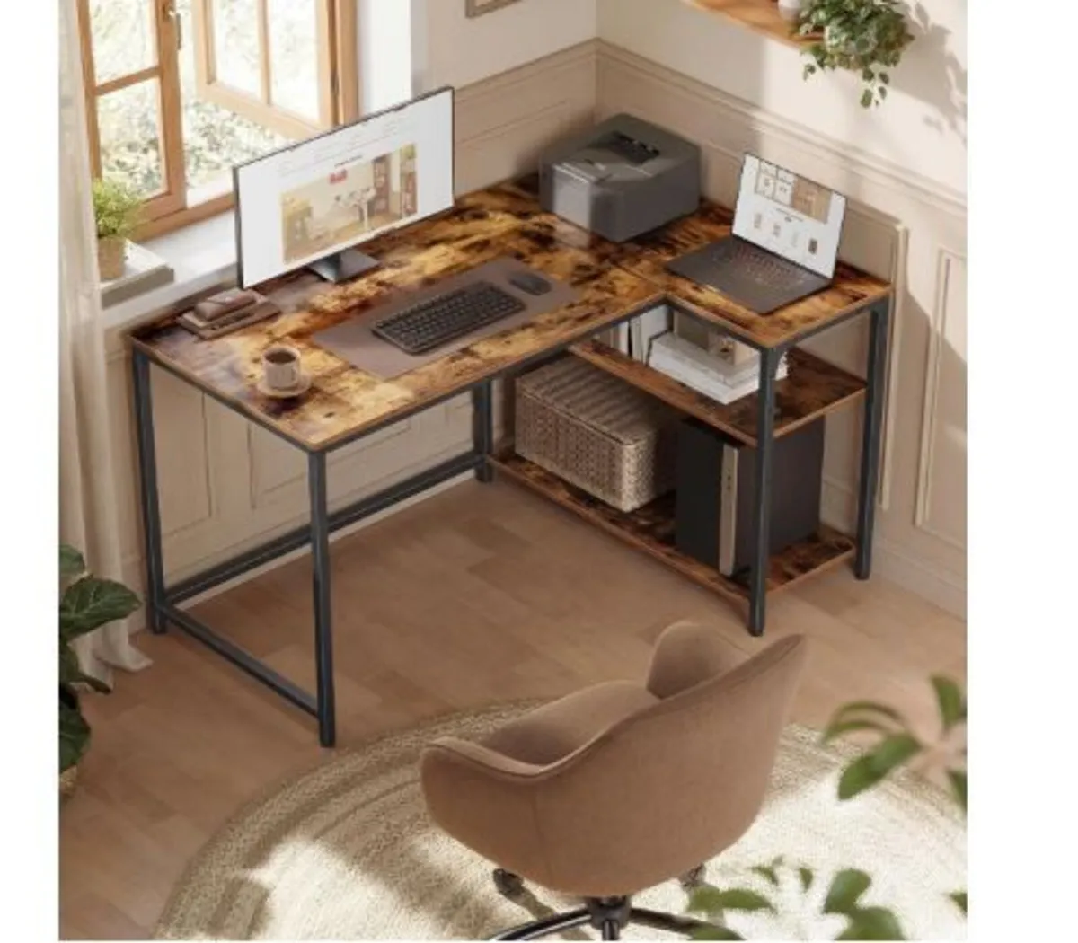 L Shape Corner Desk Computer - Image 1