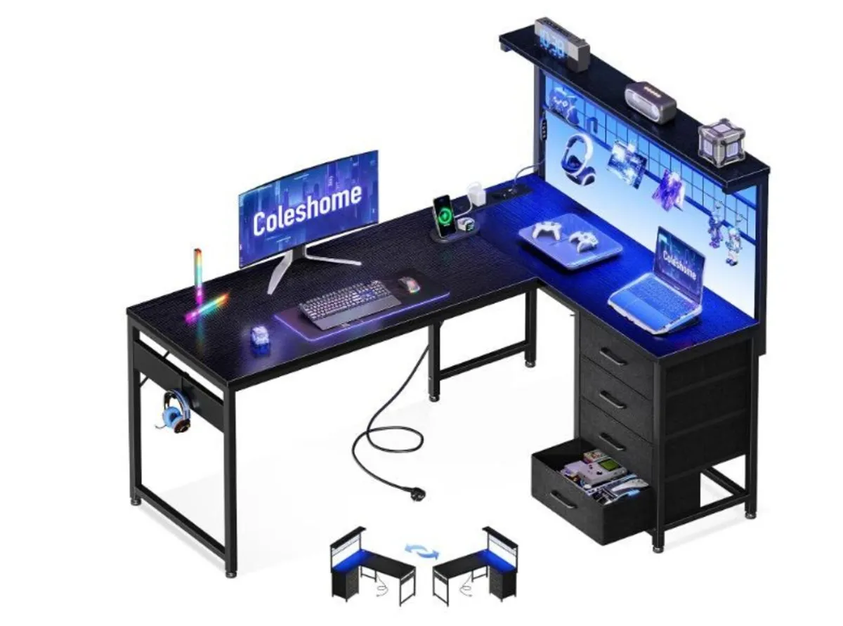Gaming Table with LED, 130 × 100 cm - Image 4