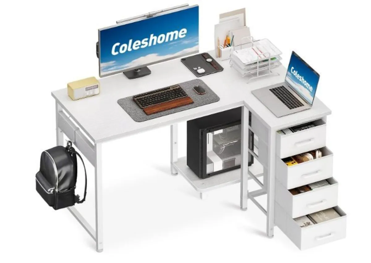 Corner Desk, 100 x 70 cm, L Shape Desk - Image 4