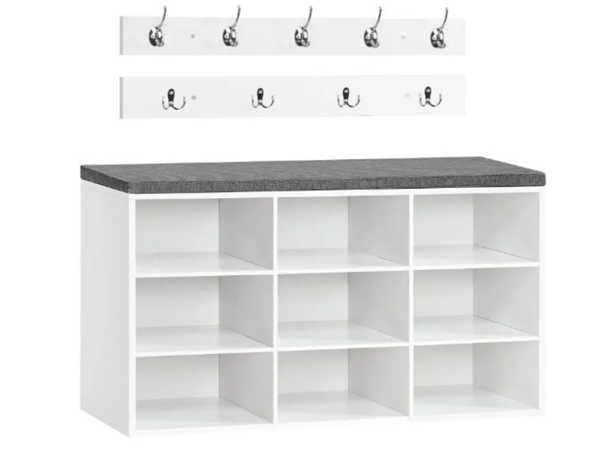 Wardrobe Shoe Rack Set, Shoe Bench - Image 2