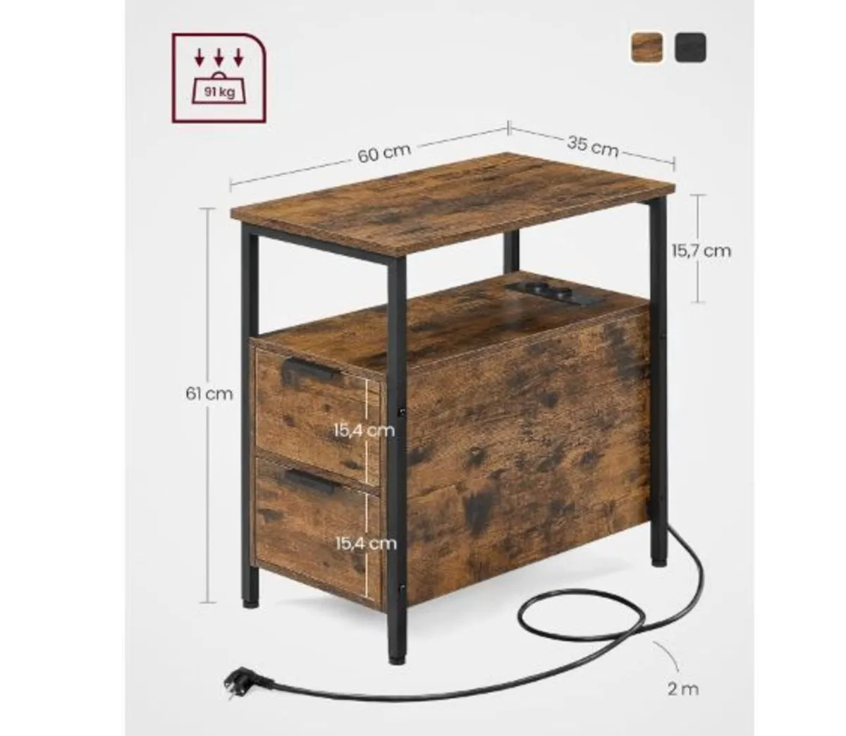 Side Table, Bedside Table - Image 2