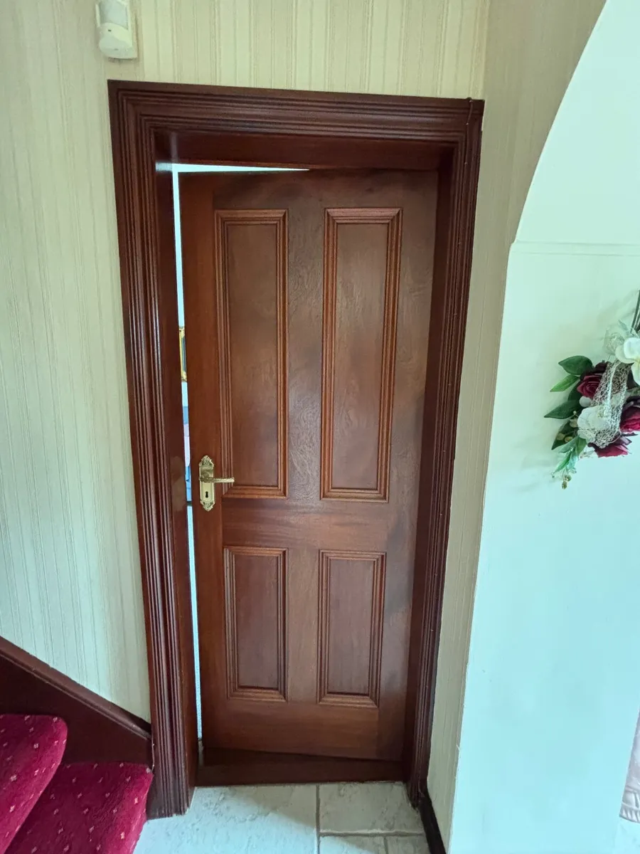 Solid Mahogany Internal Doors 4 panels - Image 1