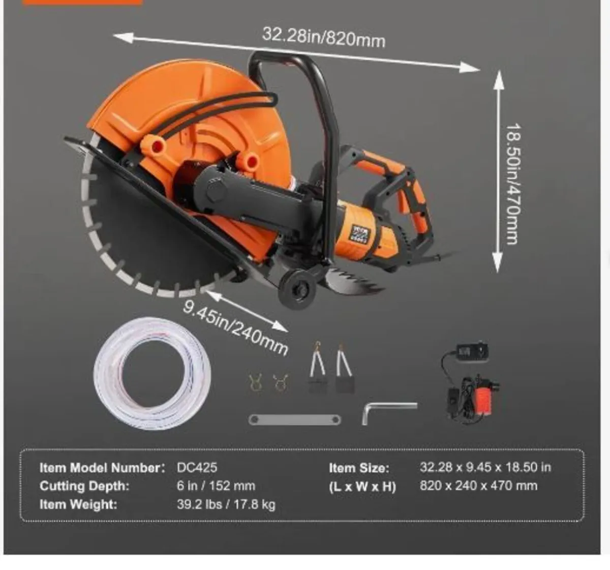 16"/40.6 cm Electric Concrete Saw - Image 3
