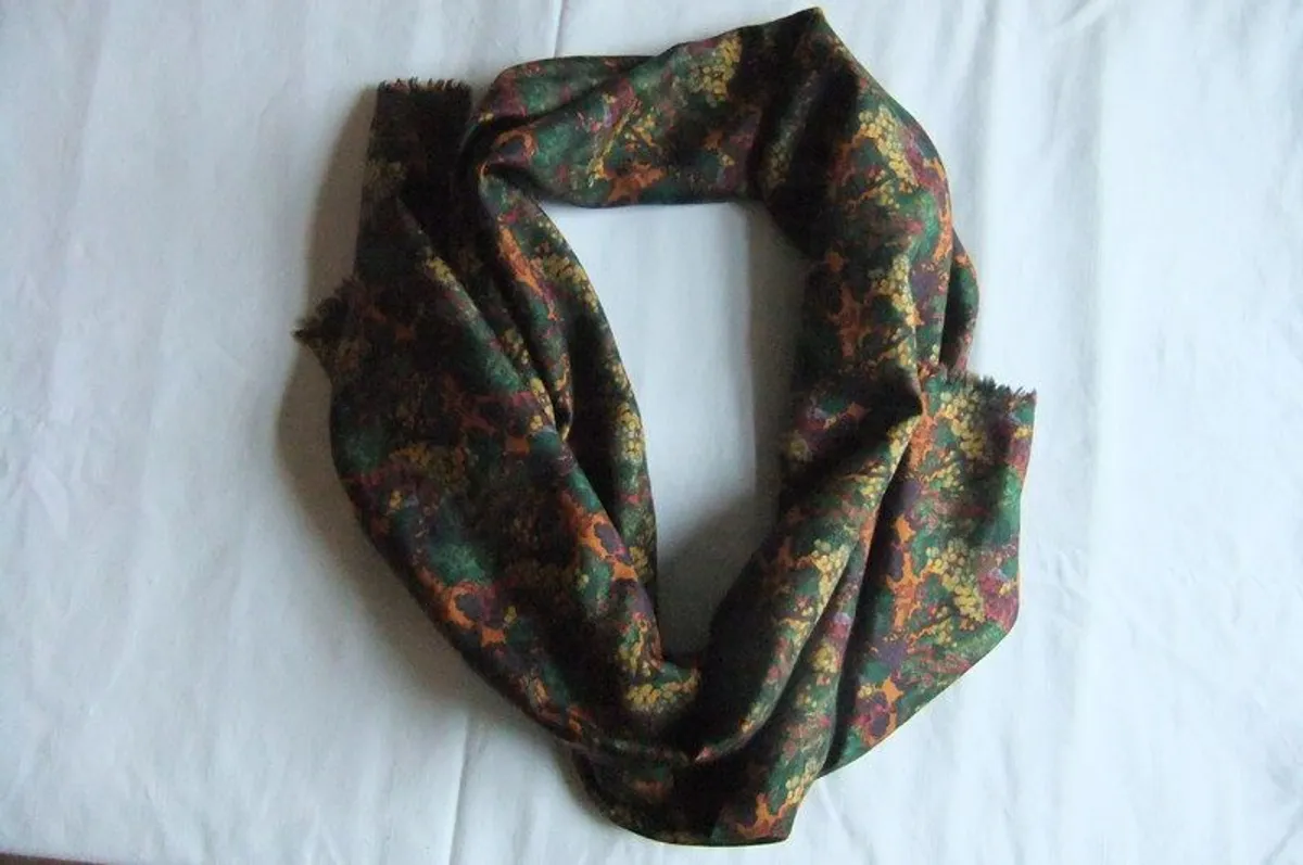Yves Saint Laurent Vintage Silk Wool Scarf - Image 3