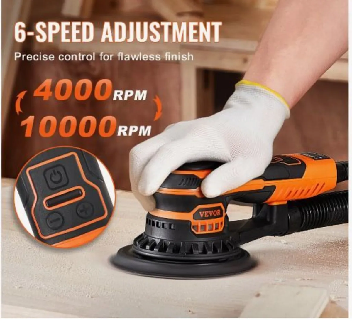 Random Orbital Sander 6-Inch, 350W - Image 3