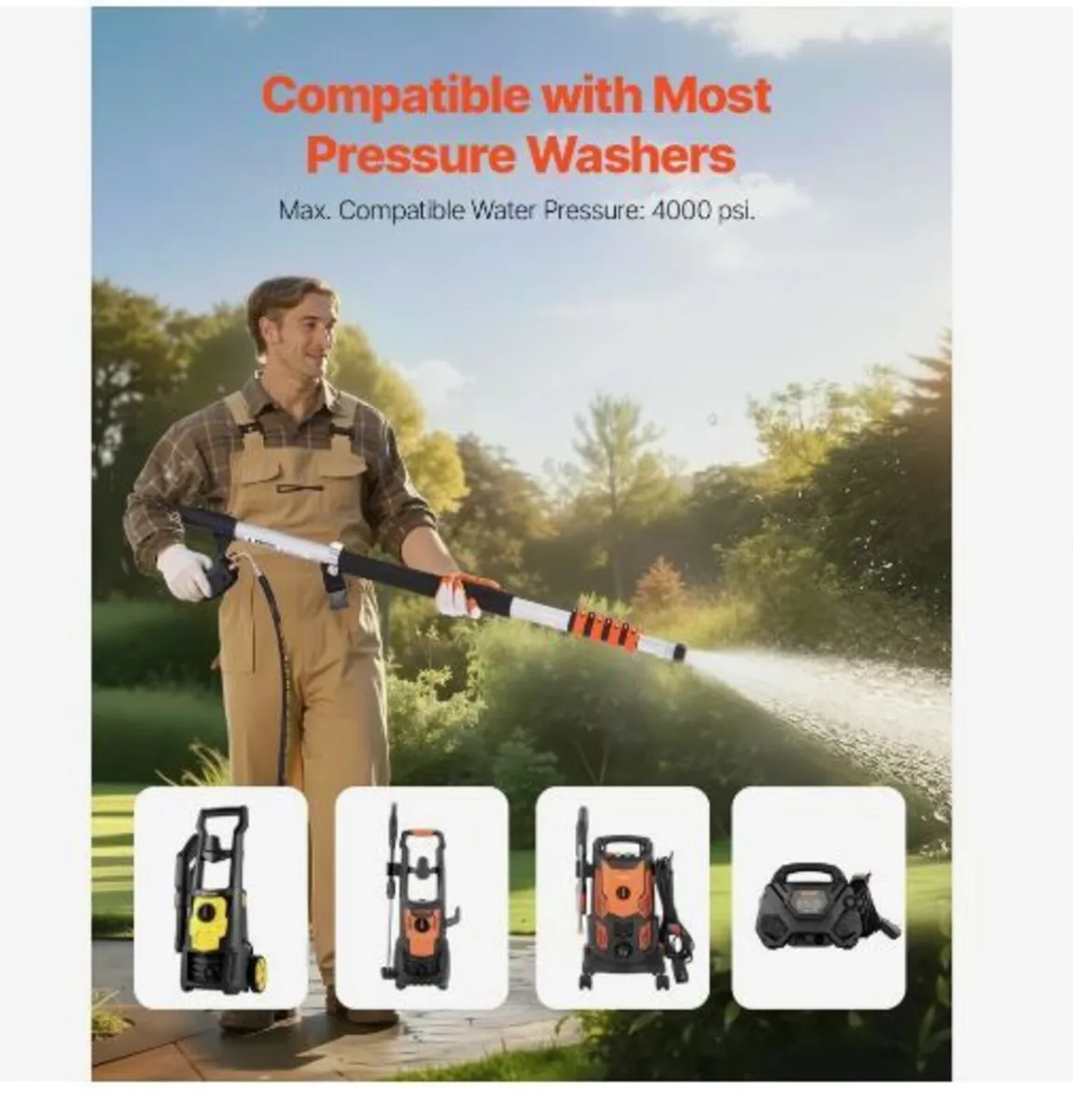 Pressure Washer Telescoping Wand, 24 ft - Image 2