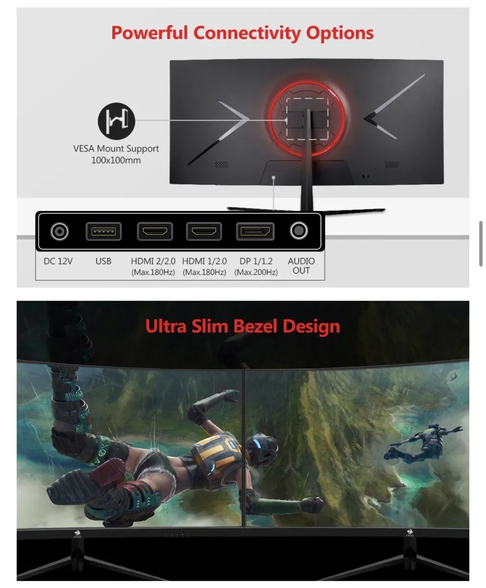 Z-Edge 30Inch Ultrawide Curved Gaming Monitor - Image 4