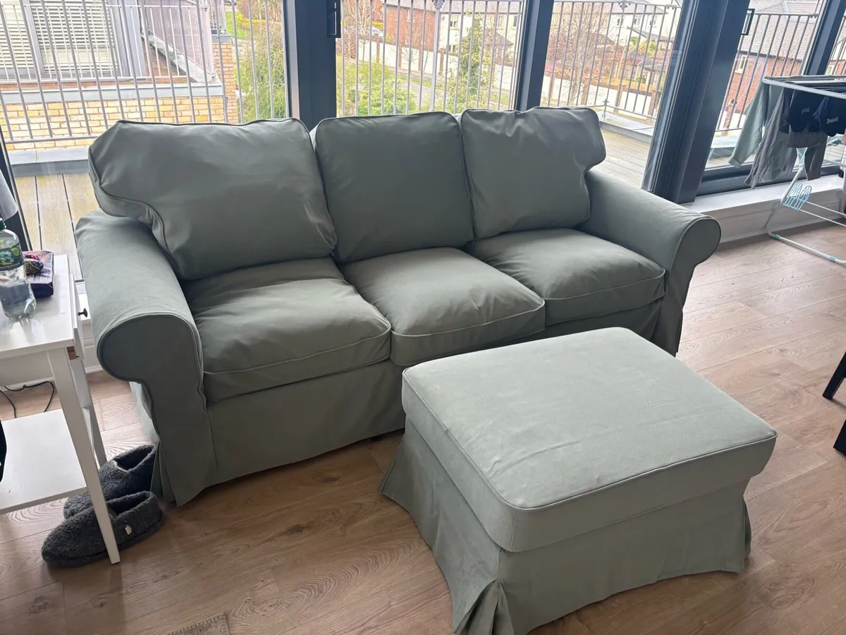 3 Seat Sofa / Couch with foot stool - Image 1