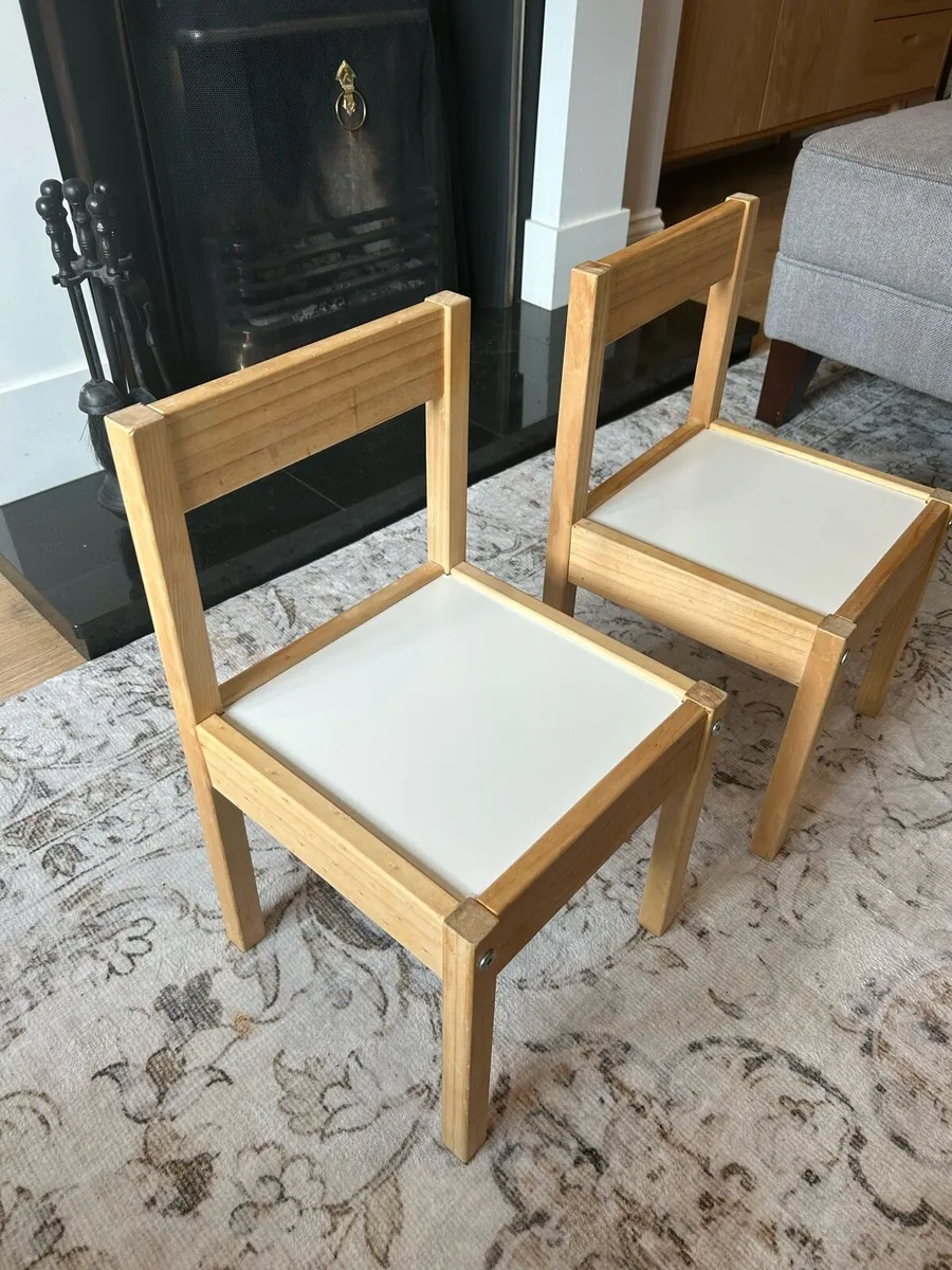 2x IKEA Latt Children’s Chairs - Image 1