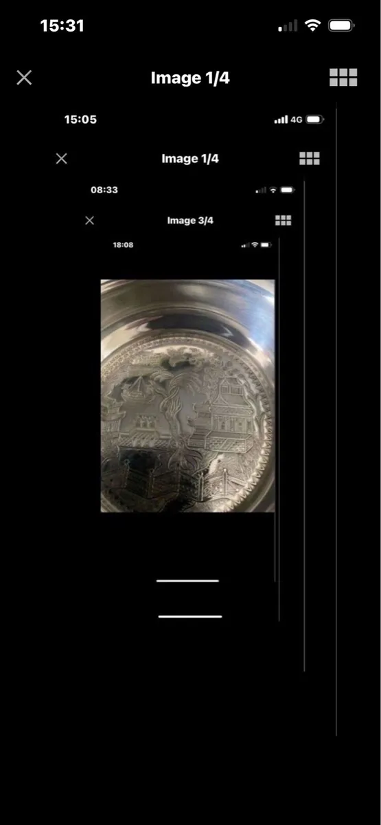 Silver Plate Wine Bottle Coaster - Image 2