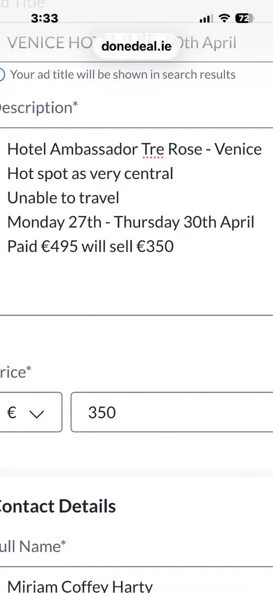 VENICE HOTEL 27th -30th April - Image 4