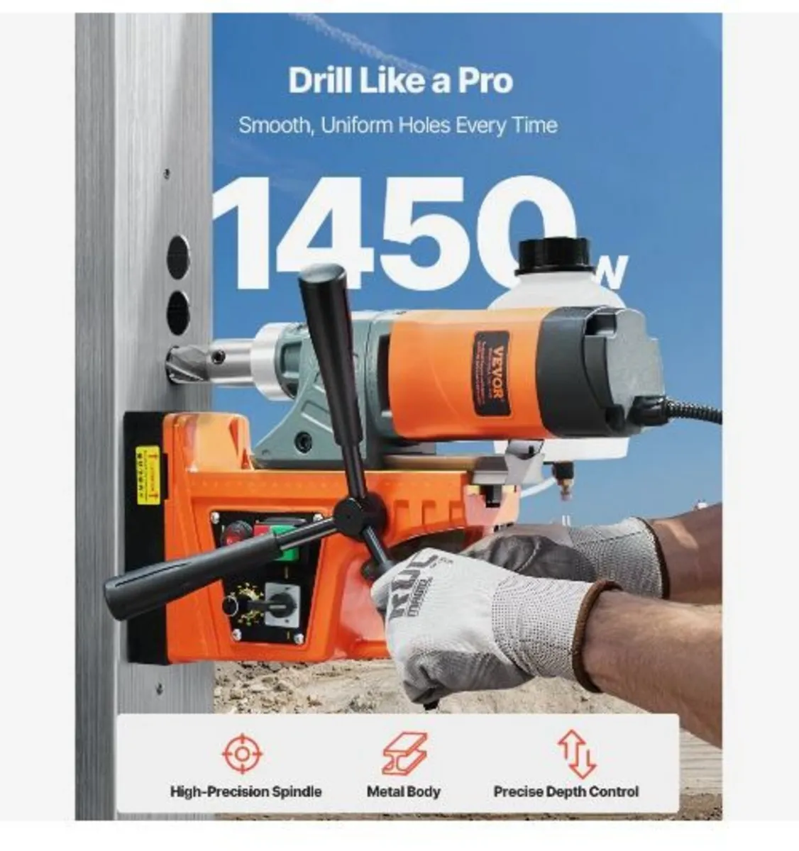 Magnetic Drill, 1450W Motor 2 in Boring - Image 2