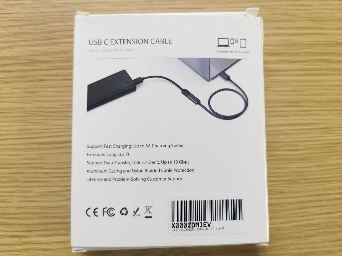 USB C Extension Cable Male to Female Thunderbolt 3 - Image 2